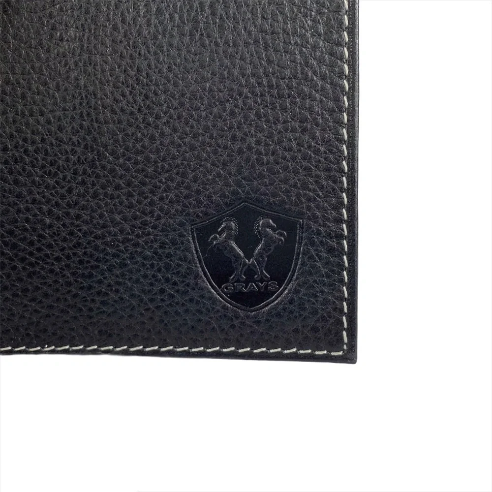 Grays - Stuart Grays of London leather passport cover NWOT black & purple unisex